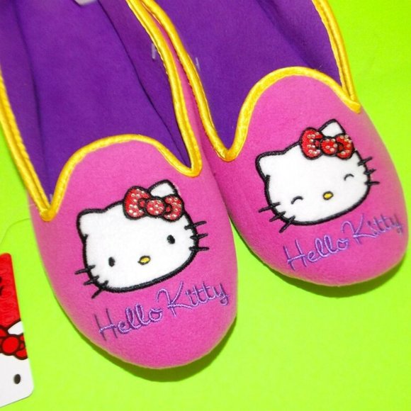 Sanrio Hello Kitty women's cozy fleece Slippers 5/6, Pink - Picture 4 of 6